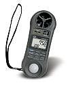 4 in 1, Anemometer with air flow (CMM, CFM) + Humidity meter + Light meter + Thermometer